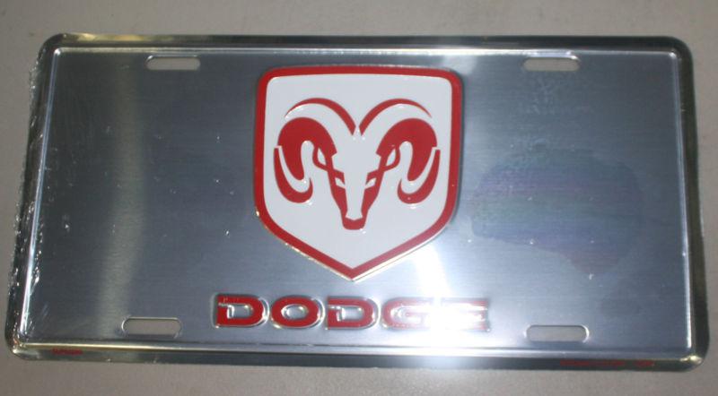 Dodge ram's head license plate
