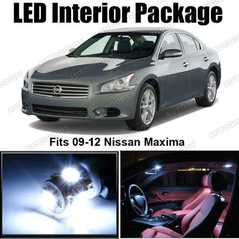 11x white led lights interior package for nissan maxima