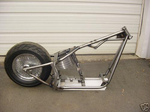 240 mm ~ 250mm wide tire softail frame w/ oil bag ~rolling thunder brand harley 