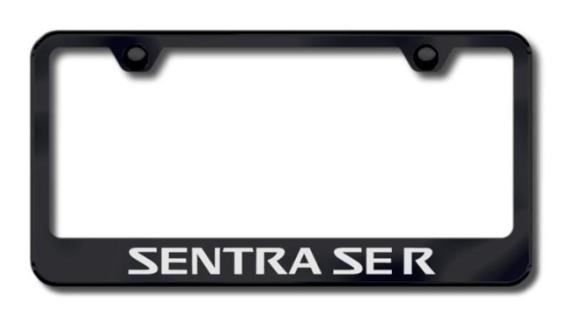 Nissan sentra se-r laser etched license plate frame-black made in usa genuine
