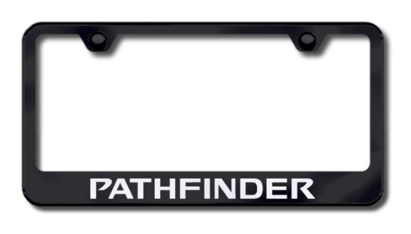 Nissan pathfinder laser etched license plate frame-black made in usa genuine