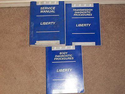 2002 jeep liberty factory issue repair manual set