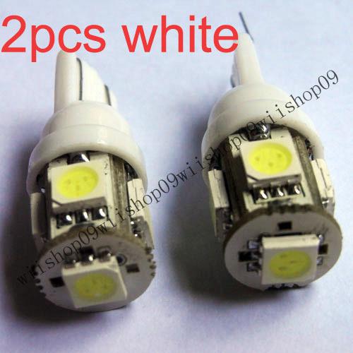 2x t10 168 white 5 smd led light car indicator bulbs