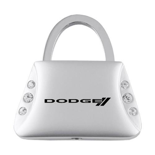 Chrysler dodge stripe logo jeweled purse keychain / key fob engraved in usa gen