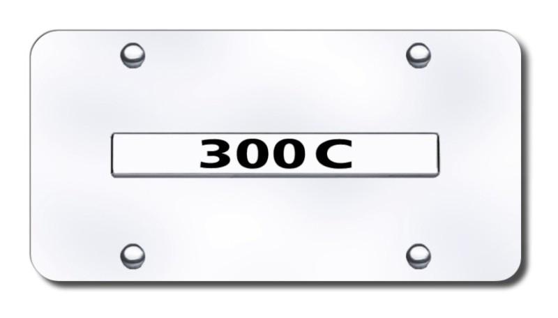 Chrysler 300c name chrome on chrome license plate made in usa genuine