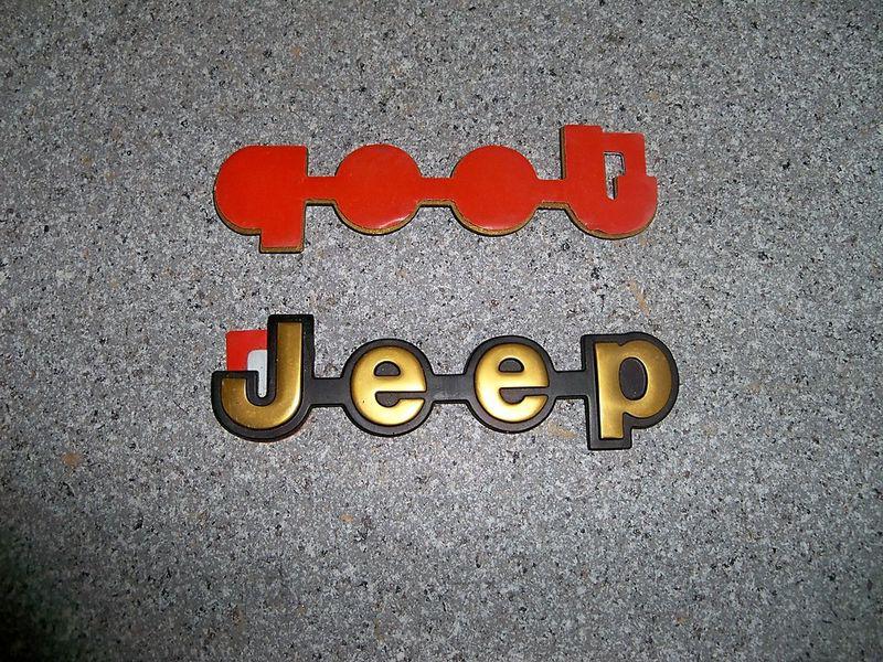 Jeep raised letter gold emblem cherokee & others 5" long new