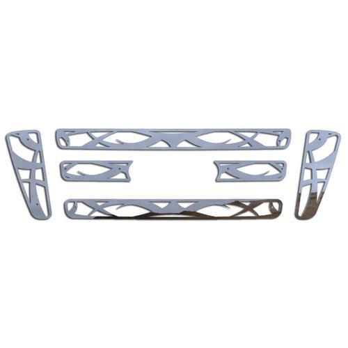 Ford f150 04-08 bar-style tribal polished stainless aftermarket grille insert