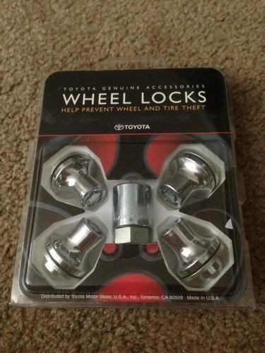 Toyota genuine accessories wheel locks with key locking lug nuts pt276-34070