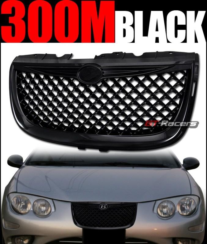 Black luxury style mesh front hood bumper grill grille 1999-2004 chrysler 300m