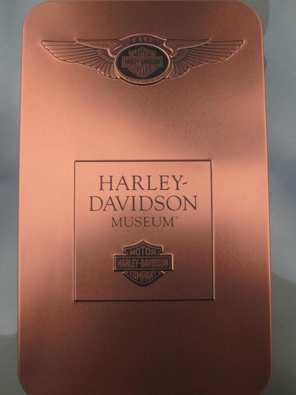 Harley davidson 110th annv. 2012 holiday gift tin exclusive  museum content