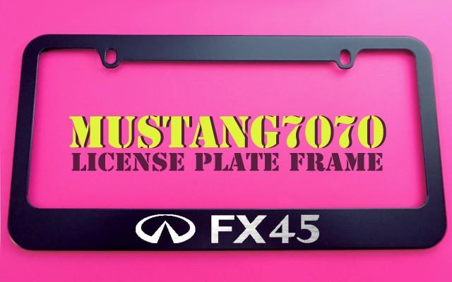 1 brand new infiniti fx45 black metal license plate frame + screw caps