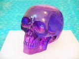 Rare resin gear shift lever rat rod hot purple skull shifter knob evil cool