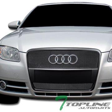 Euro blk aluminum mesh style front hood bumper grill grille abs 05-08 audi a4 b7