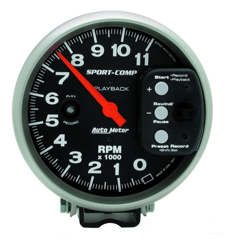 Auto meter 3967 sport-comp playback tachometer