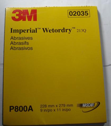 3m, imperial wetordry, 02035, p800, 9" x 11", 50 sheets,  /bo2/