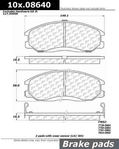 Centric 103.08640 brake pad or shoe, front-c-tek ceramic brake pads