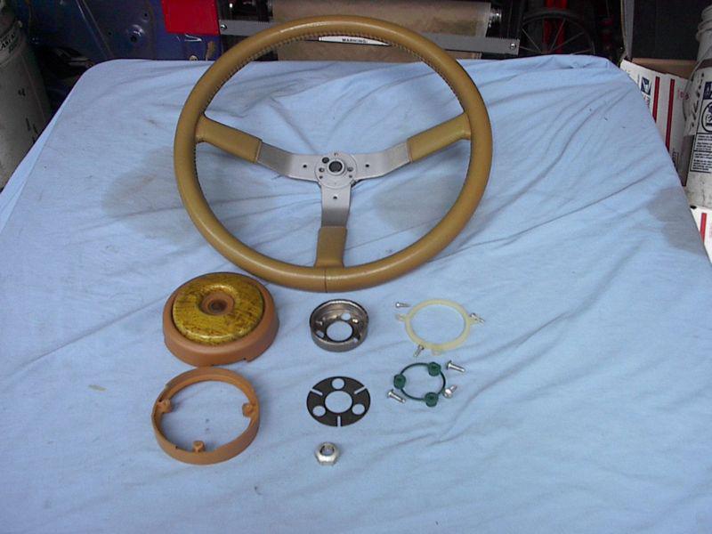 Amc amx javelin jeep 1977-80 leather sterring wheel  paded reconditioned