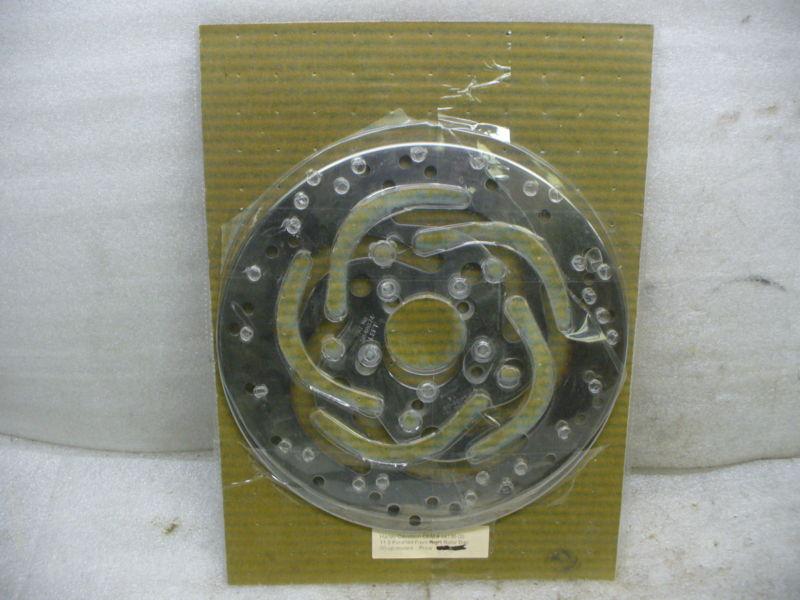 Harley 00-up drilled & polished left front rotor disc,#44136-00.