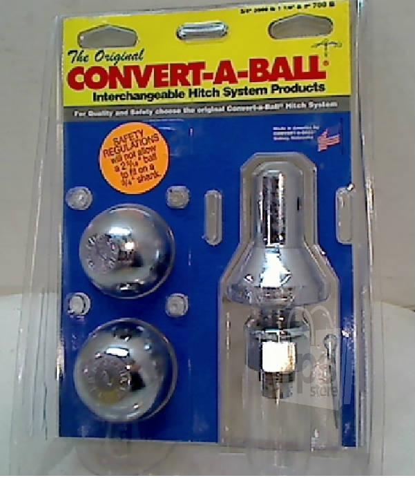 Convert-a-ball 700 b interchangeable hitch system 3/4" shank & chrome 2 ball set
