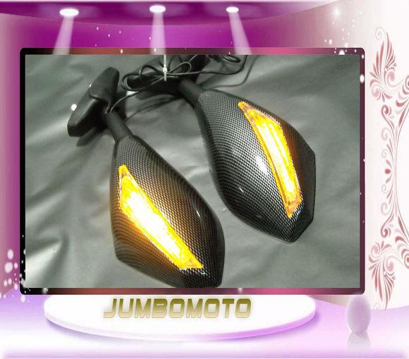 Turn signal mirrors for suzuki honda windscreen windshield chrome iridium r1  01