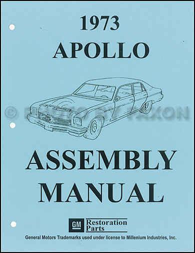 1973 buick apollo factory assembly instruction manual  73