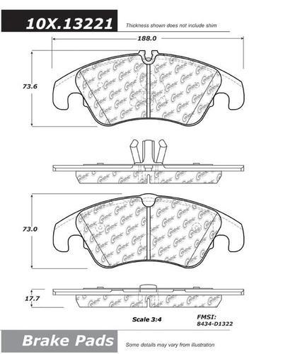 Centric 104.13221 brake pad or shoe, front