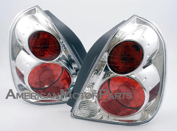 Depo pair euro style chrome altezza tail lights w/ led 02-06 nissan altima