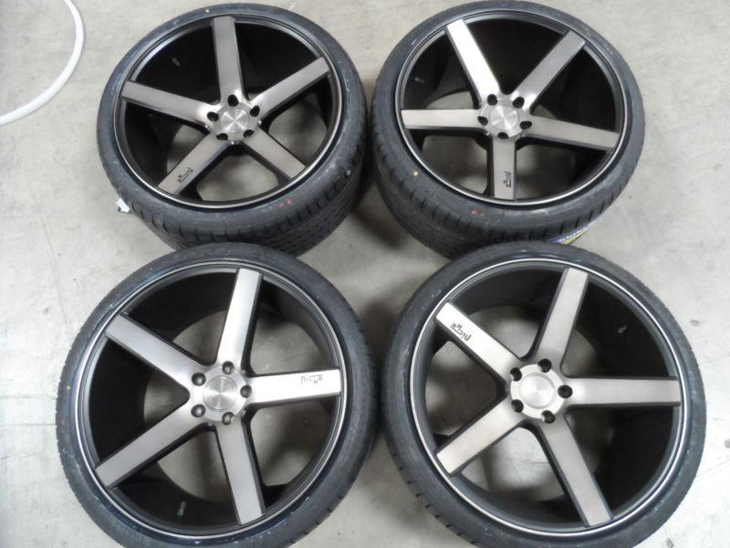20" niche milan concave black/ ddt cv3 stag wheels/tires 5x112 5x114 5x120 rims