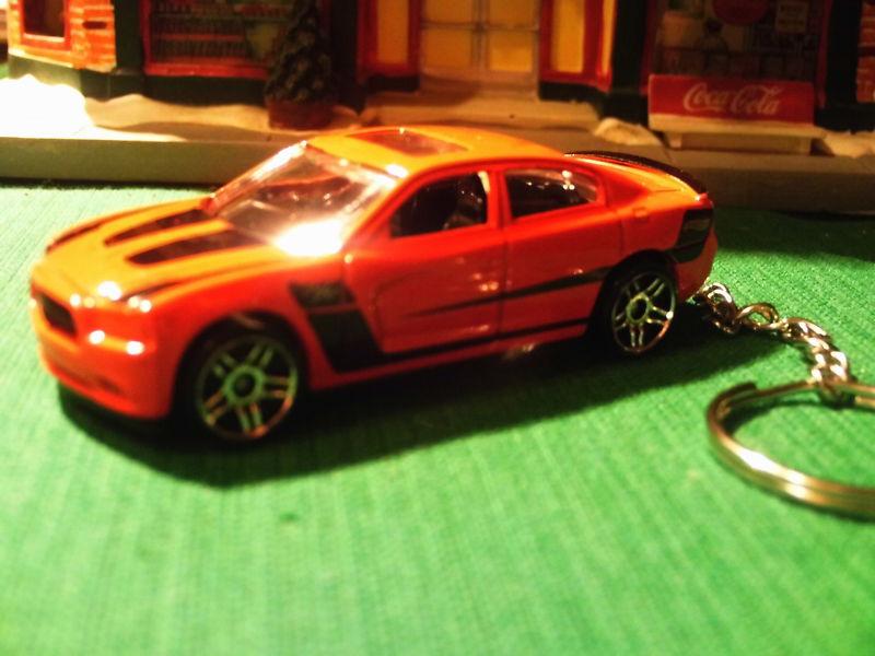 2011 '11 dodge charger r/t custom key chain - red with black