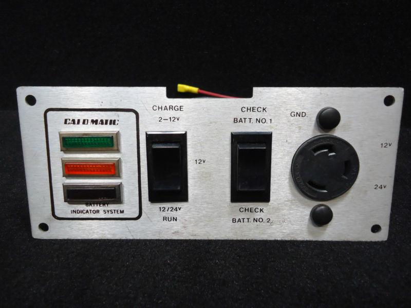 Used aluminum switch panel 8.75" x 3.75"  marine / boat control component part