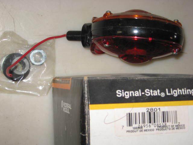 3-wire turn signal light, red/ amber (lt. or rt side), signal-stat # 3810
