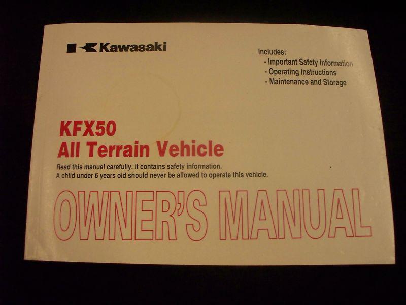 2007 kawasaki ksf50b7 ksf50 ksf 50 oem owners manual