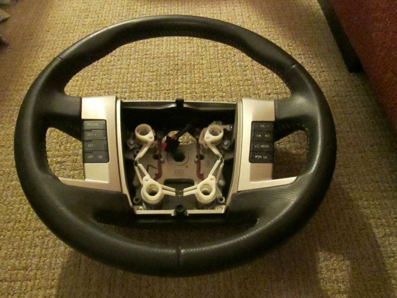 09 10 11 12 ford flex gray leather steering wheel oem used