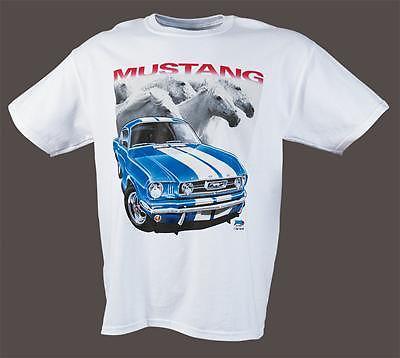 Andy's t's t-shirt cotton mustang-an american original white 2x-large each