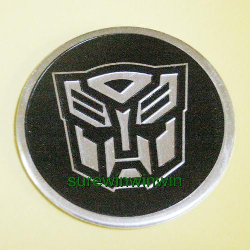 4x transformers autobot wheel center stickers badges