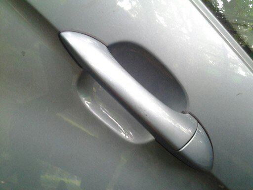 00-06 bmw x5 driver side rear door exterior handle left lh grey green metalic 