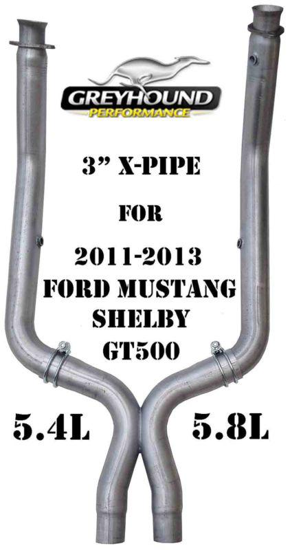 Gp 3" x pipes x-pipe mustang shelby gt500 11-13 5.4 5.8 off road use aluminized