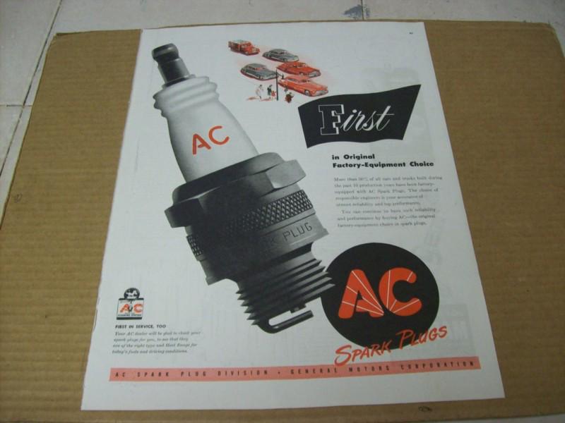 1947 ac spark plugs  advertisement, vintage ad