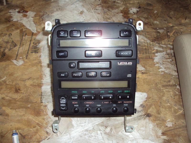 1992-2000 lexus sc300 sc400 am fm cassette cd player oem with climate control