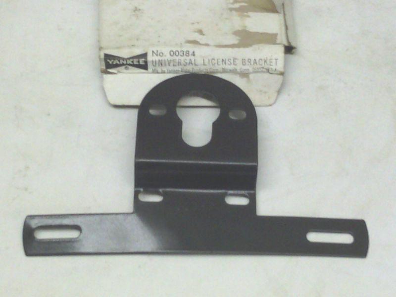 Nos-vintage universal tail light mounted license plate-tag bracket by: yankee 