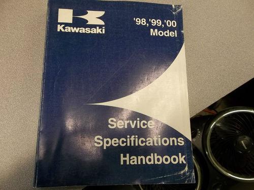 Factory oem kawasaki 1998, 1999, 2000 model service specifications handbook
