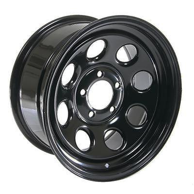 Cragar wheel soft 8 steel black 16" x 8" 5 x 4.75" bolt circle 5" backspace each