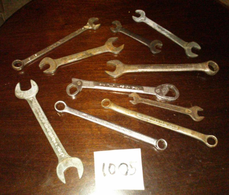 Lot of 10 wrenches craftsman mac proto hi-test item # 1005