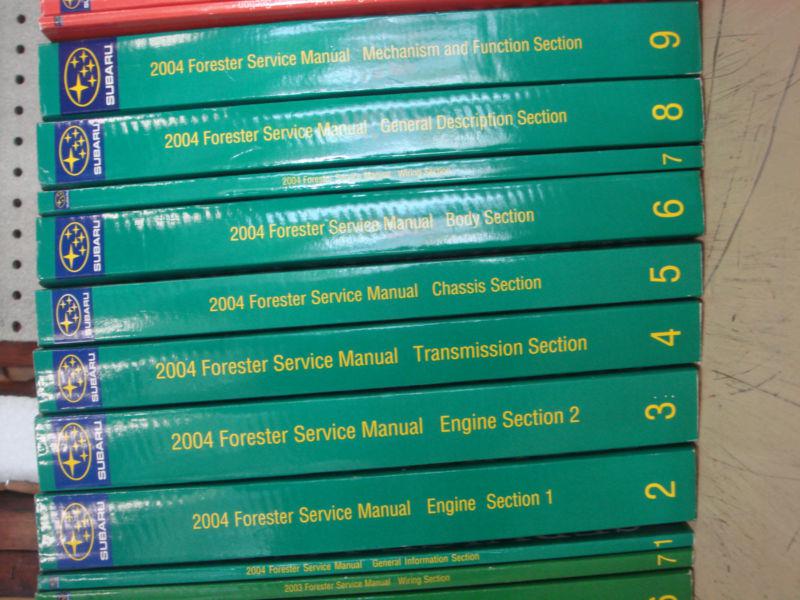 2004 subaru forester oem service manuals