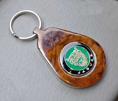 Jaguar wood key ring,key fob xj6,xj12,xke,mk2,xk,xj8,xk8,xjr,xkr,s-type,x-type