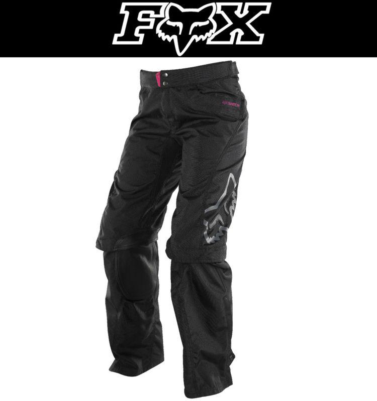 Fox racing womens switch rival black pink sizes 3-14 dirt bike pants motocross