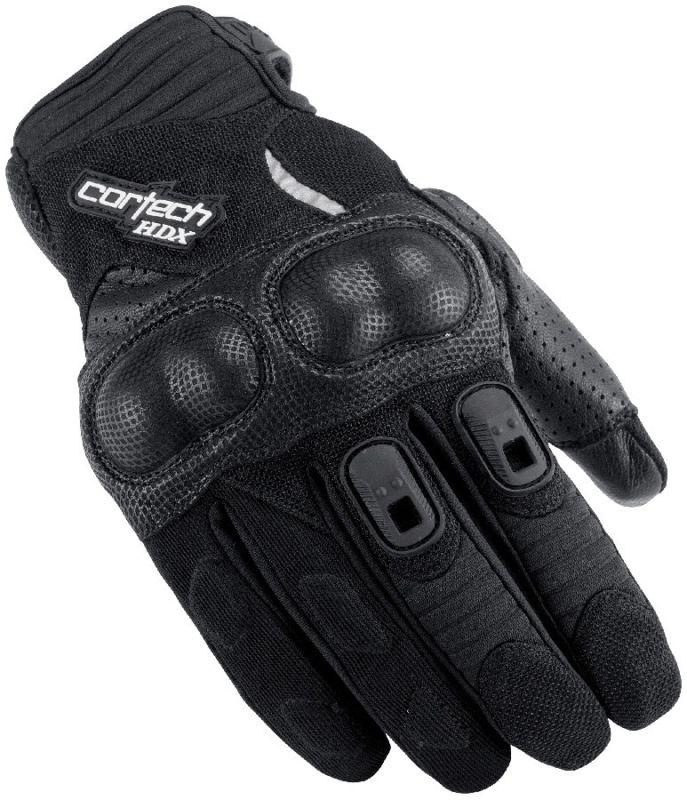 Cortech hdx 2 black small textile leather motorcycle riding gloves sml sm s