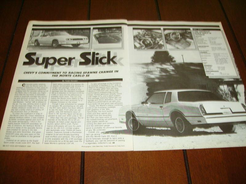 1986 monte carlo  ss --super slick-- very rare!!!!!