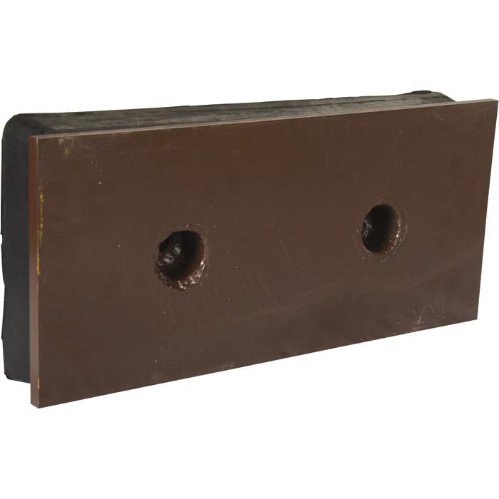 Vestil steel-faced molded rubber bumper-rectangular shaped 18 x 8 x 2 #b-818-sf