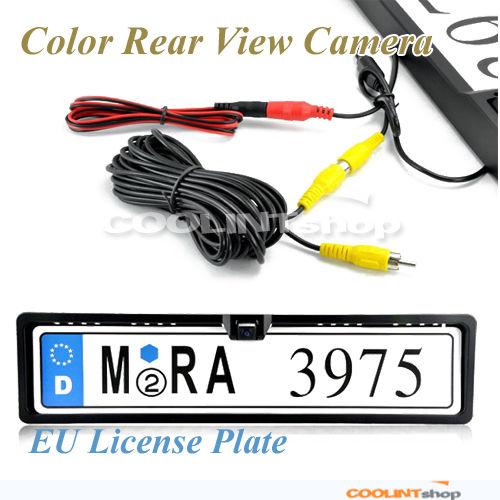 Easy to install eu license plate frame 4 ir lights car rear view backup camera